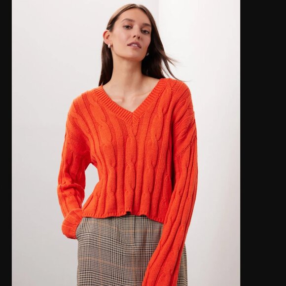 Madewell Cable Knit Cropped Sweater Size S NWOT - Picture 7 of 8